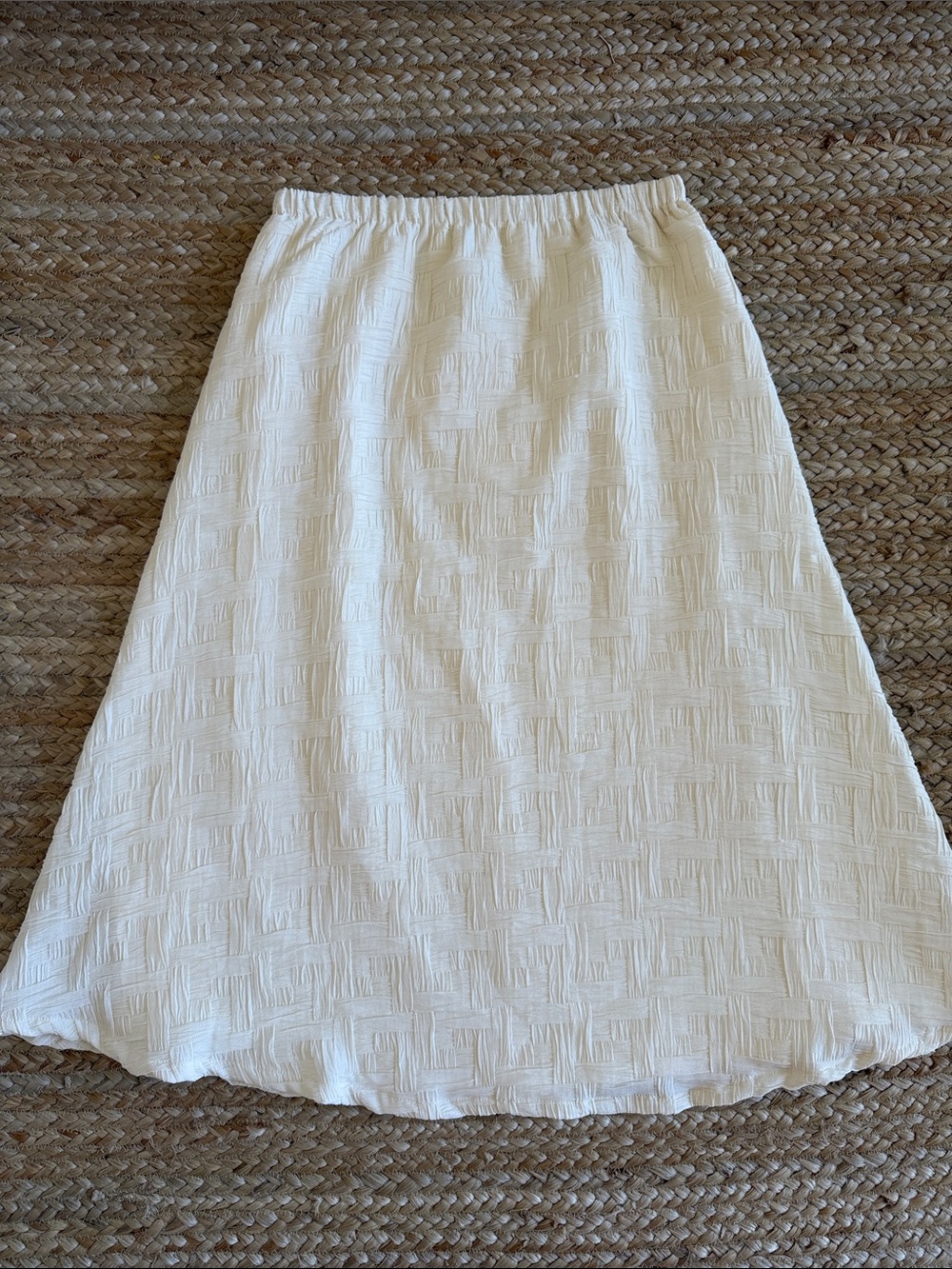 Choklate Paris Textured Midi Skirt in Cream